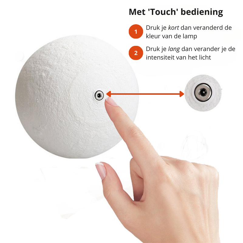 Moon Light with Wooden Base – 16 Shades & Adjustable Brightness