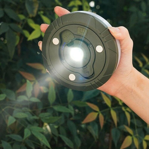 Camping lantern with 10m RGB string lights – ambiance & safety for every outing