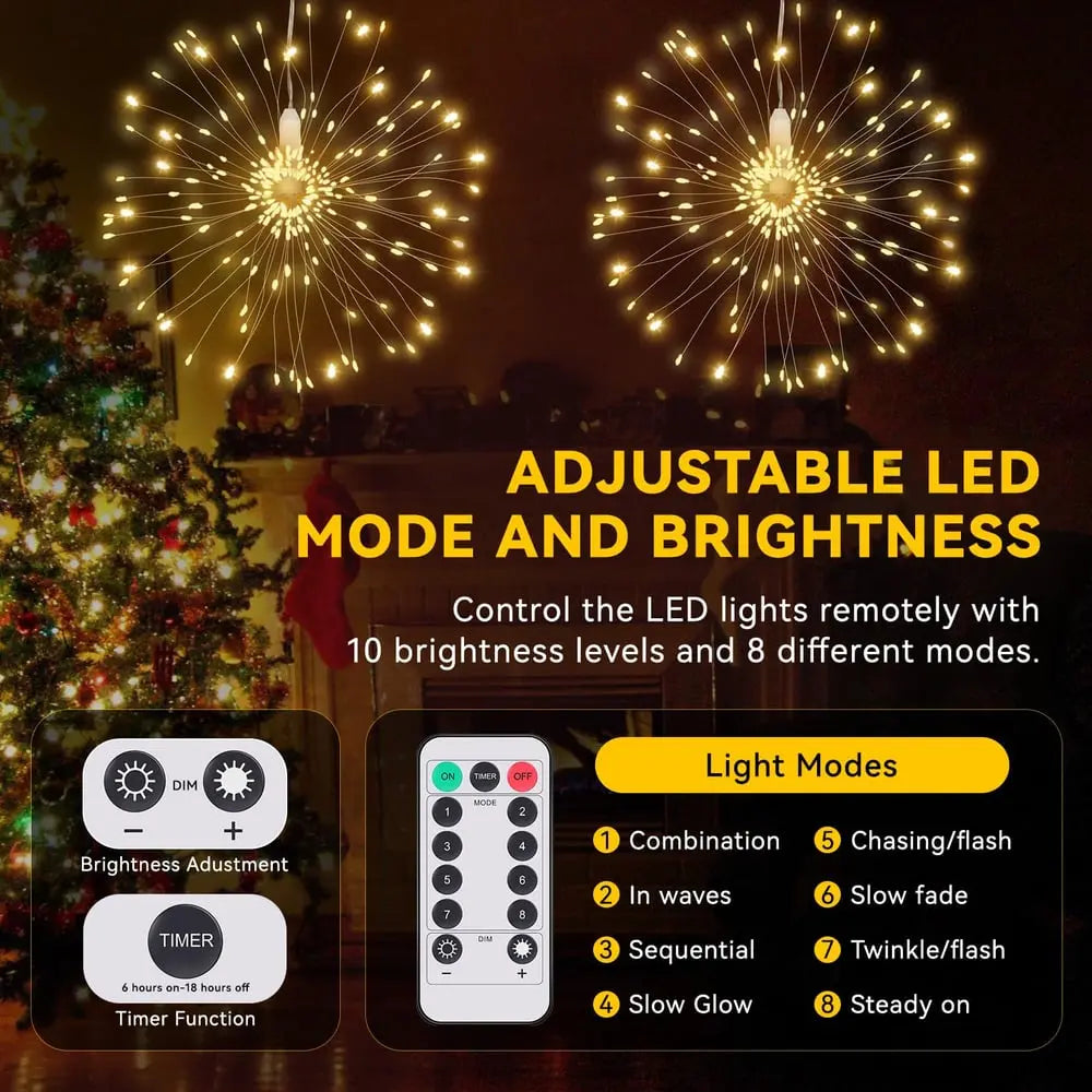 Starburst String Lights Set of 3 — Transforms Your Room into a Dazzling Light Show