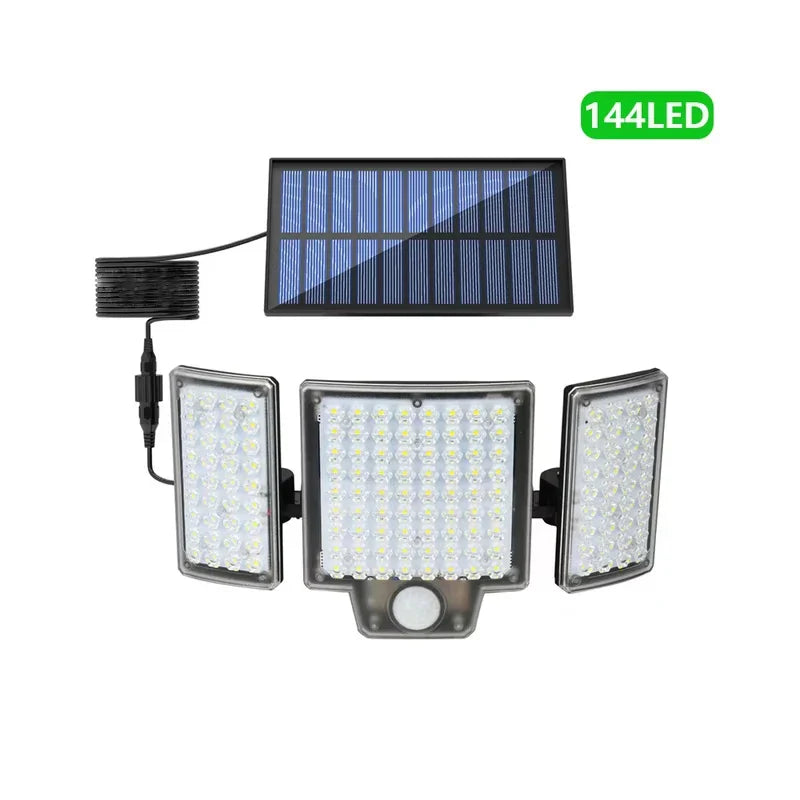 Solar Outdoor Wall Light with Motion Detector – 106/144/280 LEDs