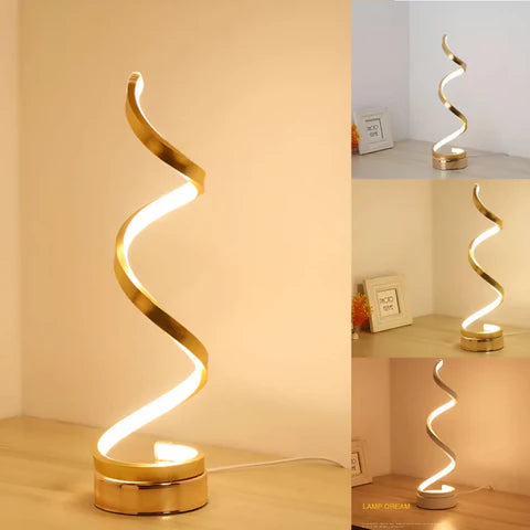 Spiral LED Desk Light with Adjustable Dimmer – Contemporary Style 19W