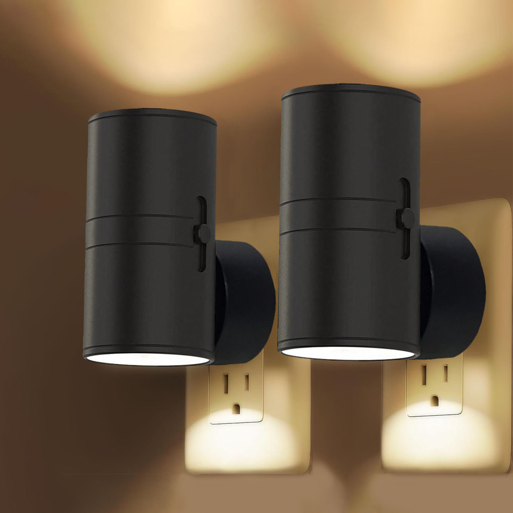 Adjustable LED Night Lamp Plug-in with Rotary Dial – Soft White Glow