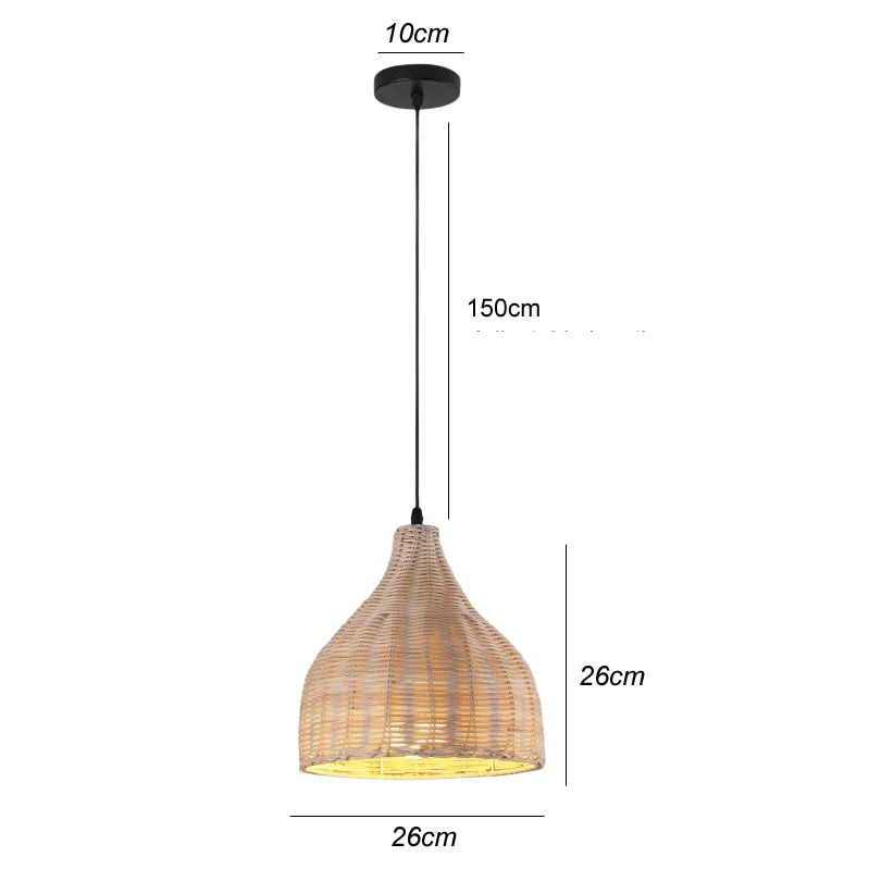 Handcrafted Bamboo Pendant Light – Cozy Glow Through Natural Weave