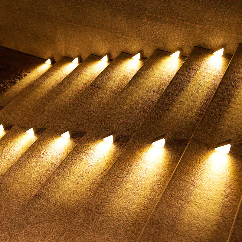 Outdoor Solar Stair Lights – Warm White LED Illumination, Pack of 4 or 10