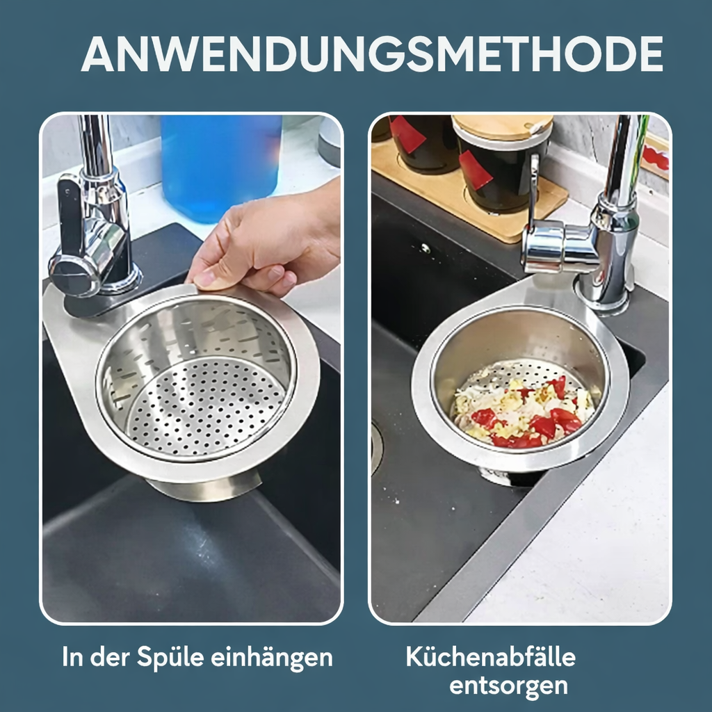Stainless Steel Sink Basket Strainer | Swan-Shaped Drain Filter | SinkStrainer