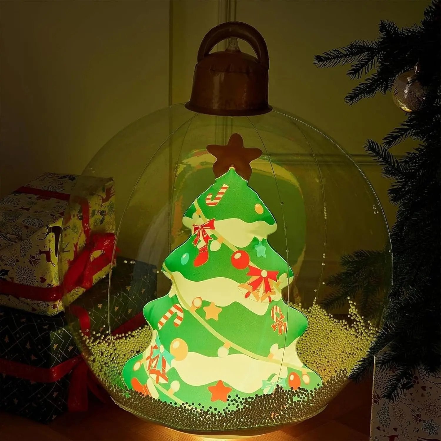 Inflatable Holiday Ball with Light — Operated via Remote Control
