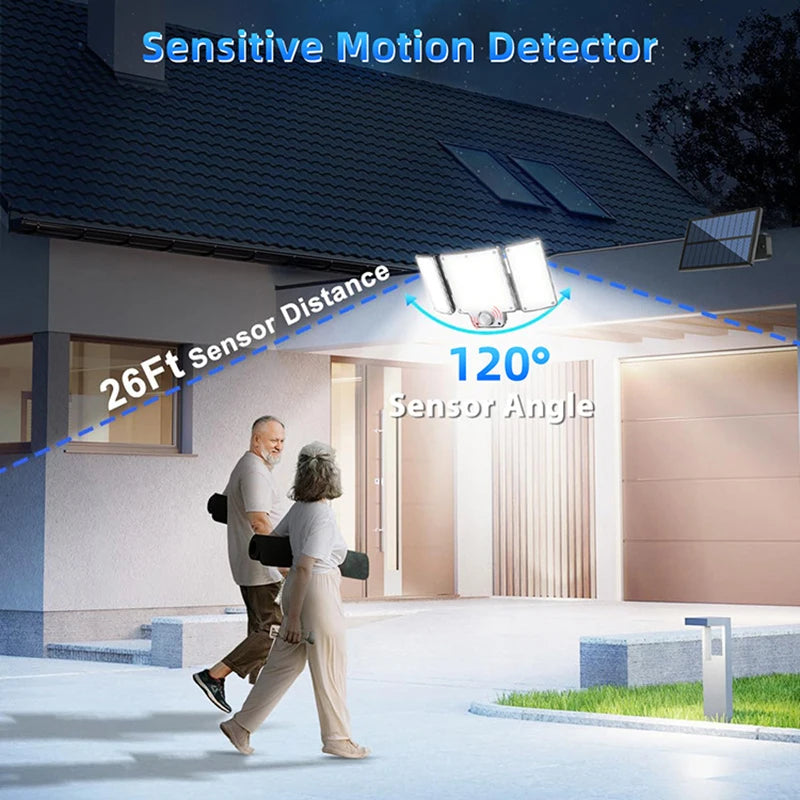 Solar Outdoor Wall Light with Motion Detector – 106/144/280 LEDs