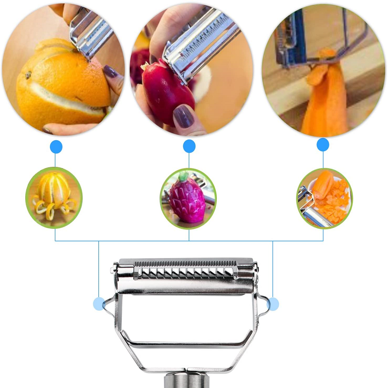 Vegetable Peeler | Dual Blades | Stainless Steel | Kitchen Cutter
