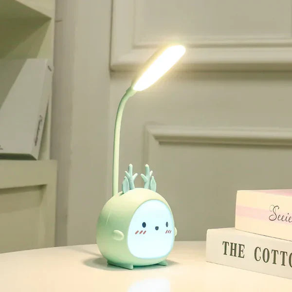 Cartoon LED Table Lamp with Adjustable Neck – Soft Light for Eye Comfort