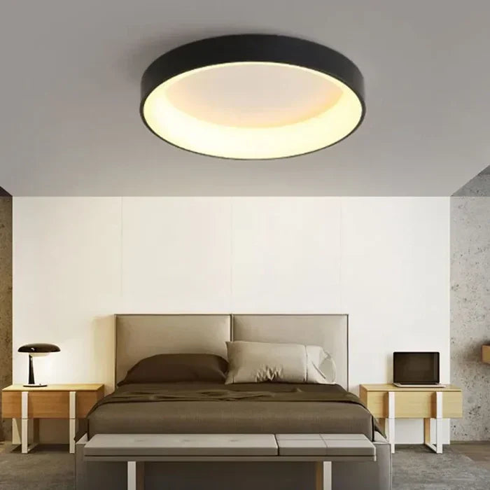 Round LED Ceiling Light – Nordic Style, Warm White