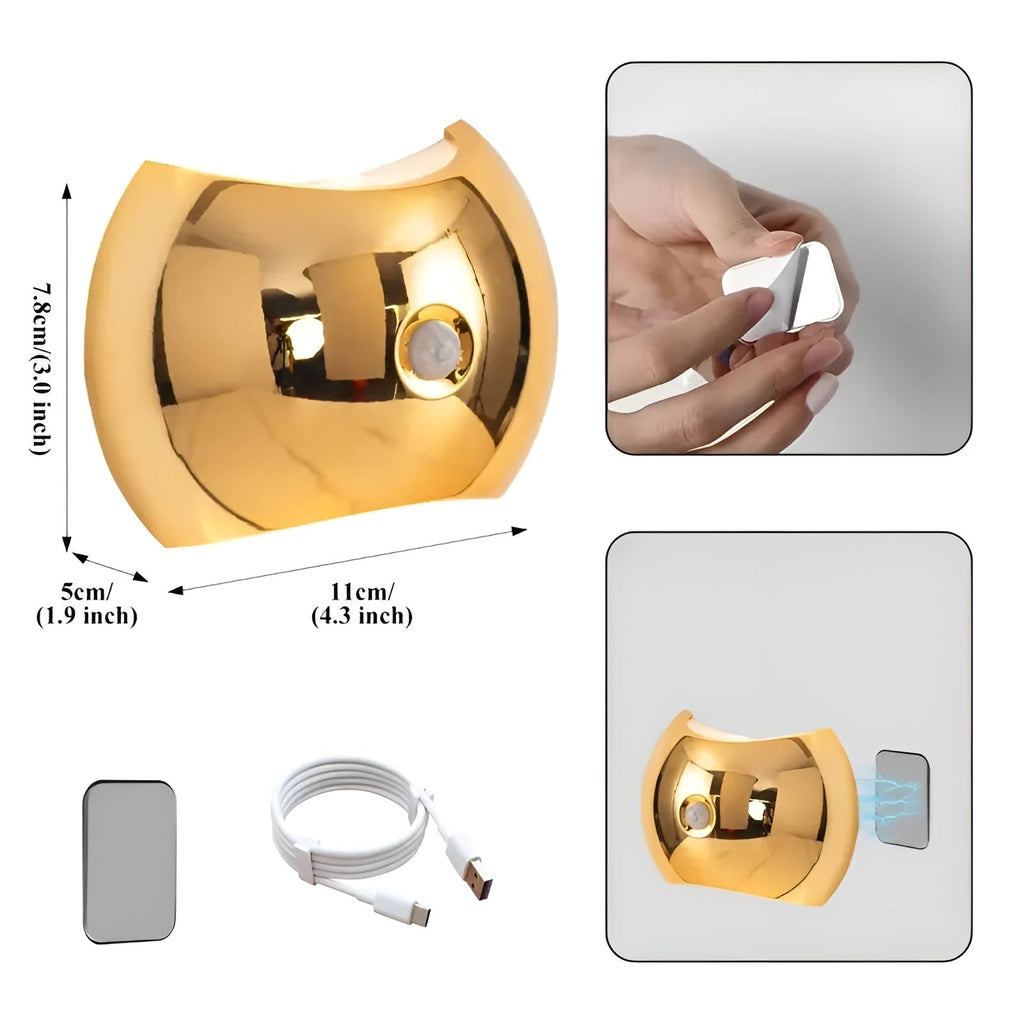 Wall Lamp with Motion Detector – Wireless, Magnetic & Rechargeable