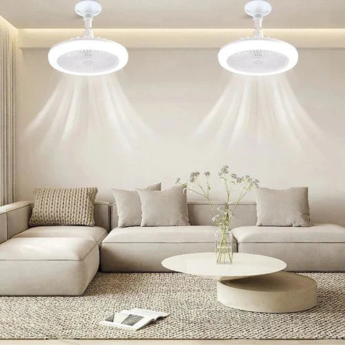 Ceiling Fan with LED Light – Fits Any Lamp Socket, Comes with Remote Control