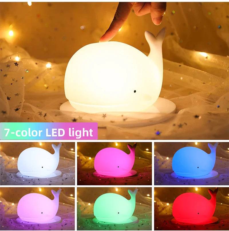 Wall Night Lamp with Color-Shifting LED – Touch Sensor, USB Powered