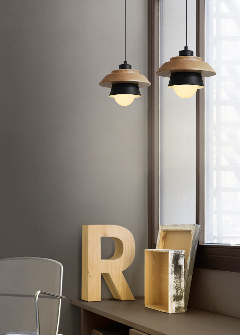 Scandinavian Wooden Hanging Lamp
