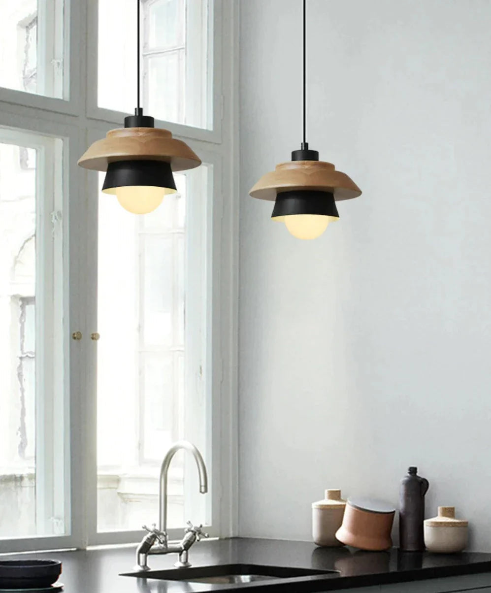 Scandinavian Wooden Hanging Lamp