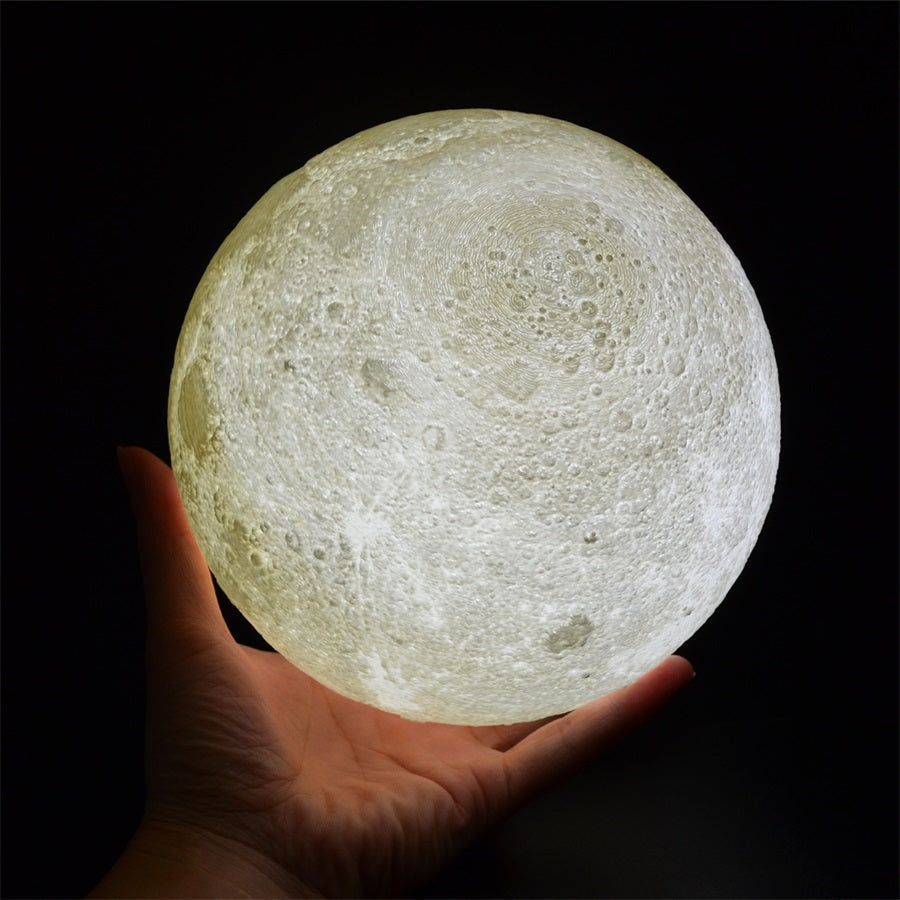 Moon Light with Wooden Base – 16 Shades & Adjustable Brightness