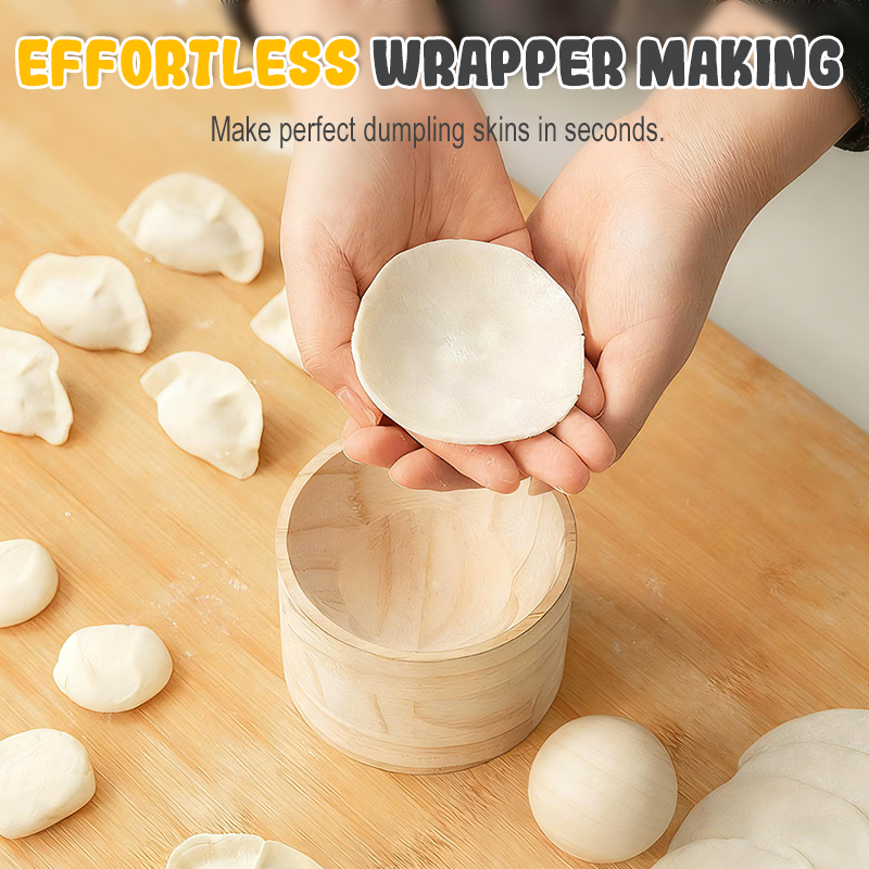 Dumpling Maker | Wooden Dough Stamp | Non-Stick Finish | DumpliForm