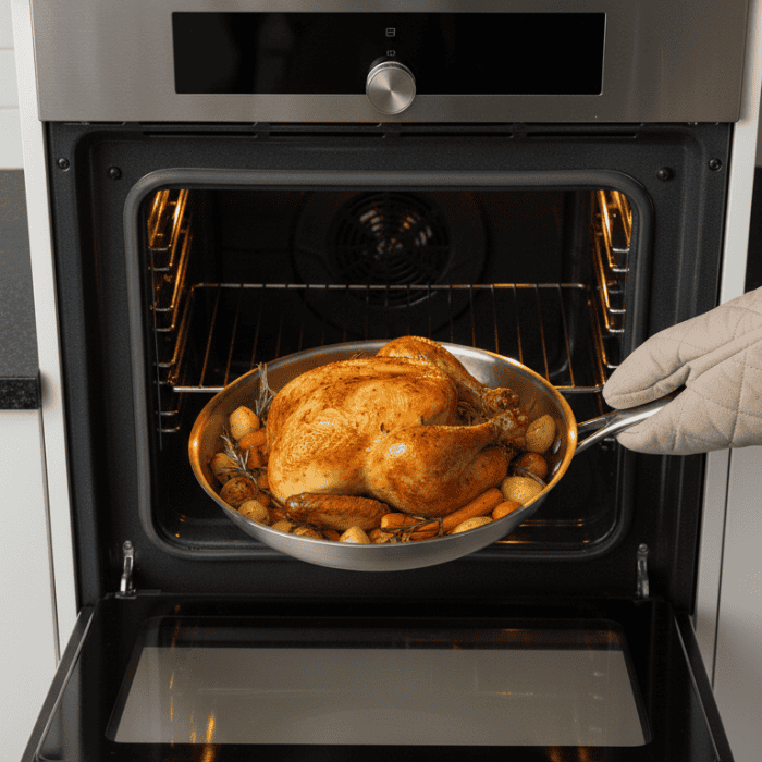 Stainless Steel | Non-Coated Searing | Uniform Heat Distribution | TitanCore