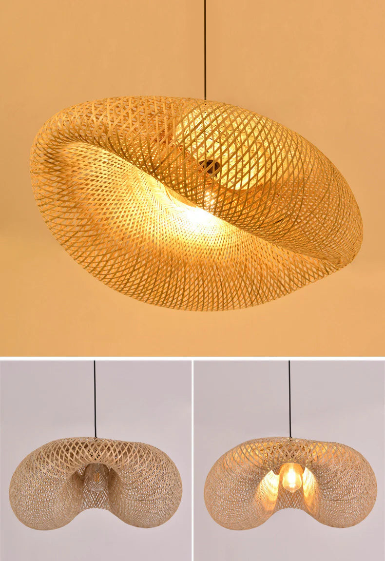 Handcrafted Bamboo Pendant Light – Cozy Glow Through Natural Weave
