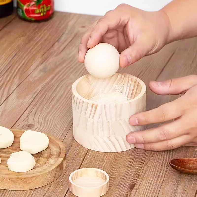 Dumpling Maker | Wooden Dough Stamp | Non-Stick Finish | DumpliForm