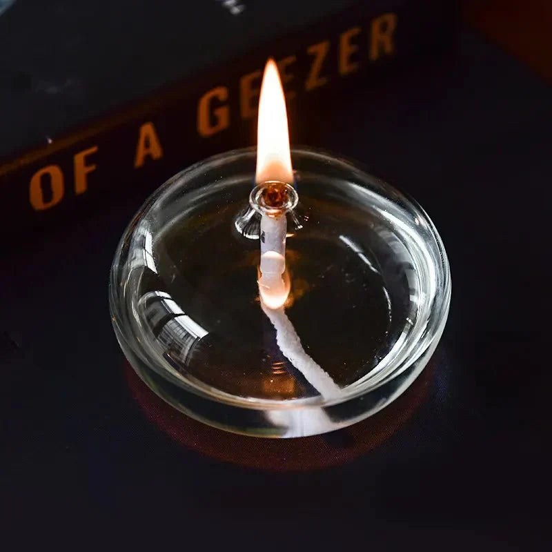 Glass Lantern Oil Lamp