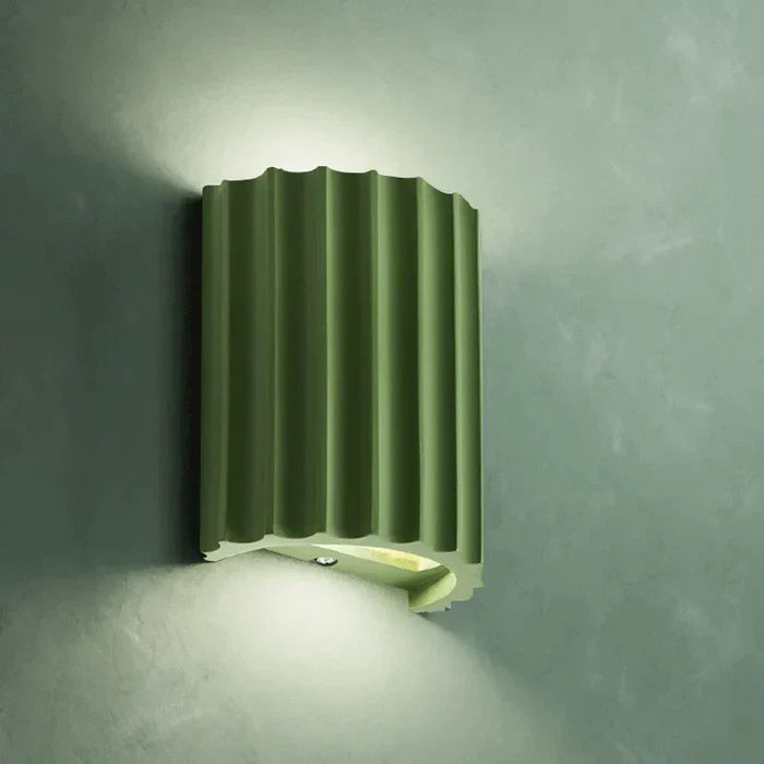 Resin Wall Light with Ribbed Shade – Contemporary Interior Design