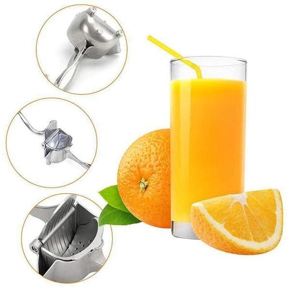 Manual Fruit Juicer | Stainless Steel Citrus Press | Non-Slip Lever Grip | PureSqueeze