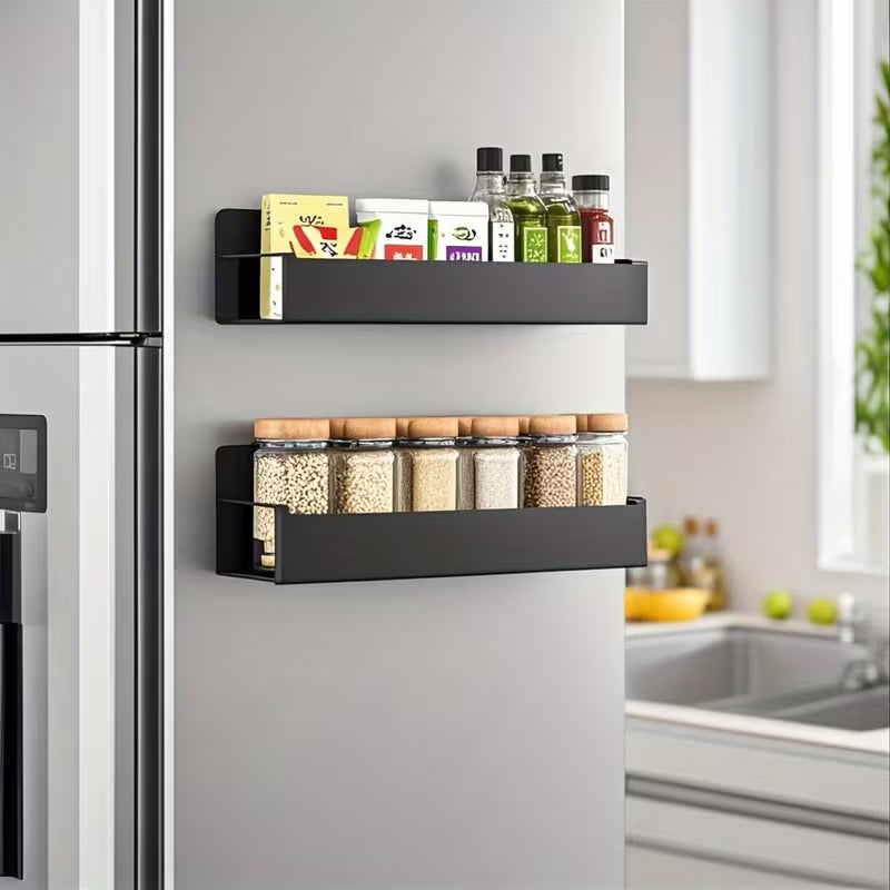 Magnetic Mount | Side Shelf No Drilling Needed | Compact Space Storage | MagniShelf