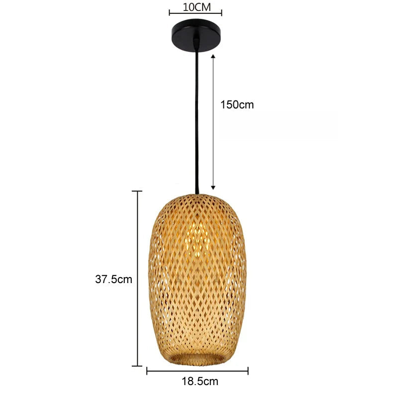 Handcrafted Bamboo Pendant Light – Cozy Glow Through Natural Weave
