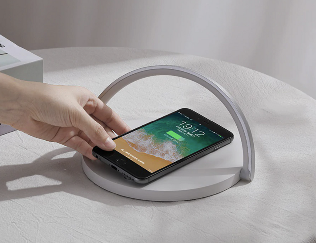 LED Nightstand Lamp with Wireless Charging Pad