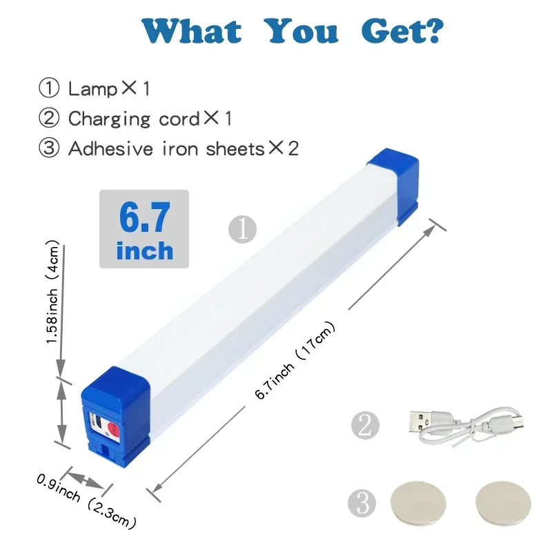 Magnetic LED Tube Light – Rechargeable