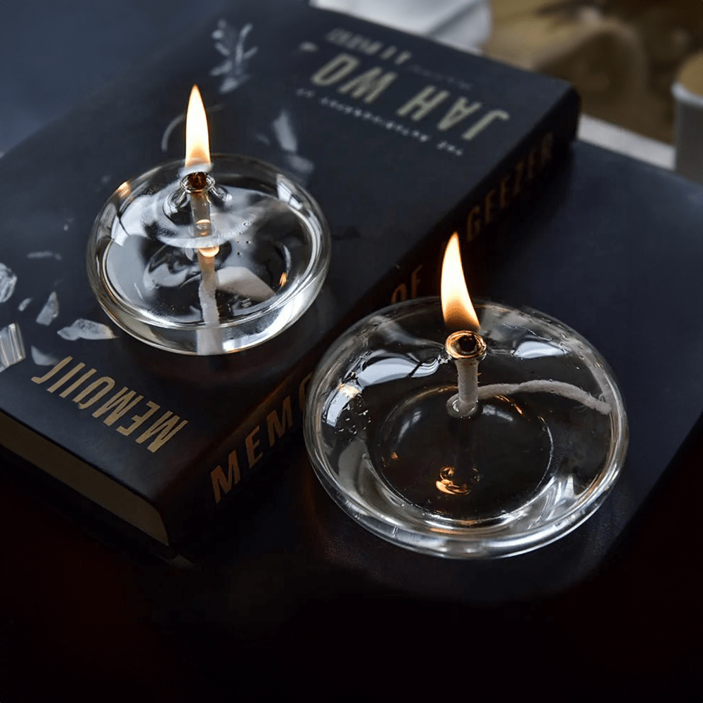Glass Lantern Oil Lamp