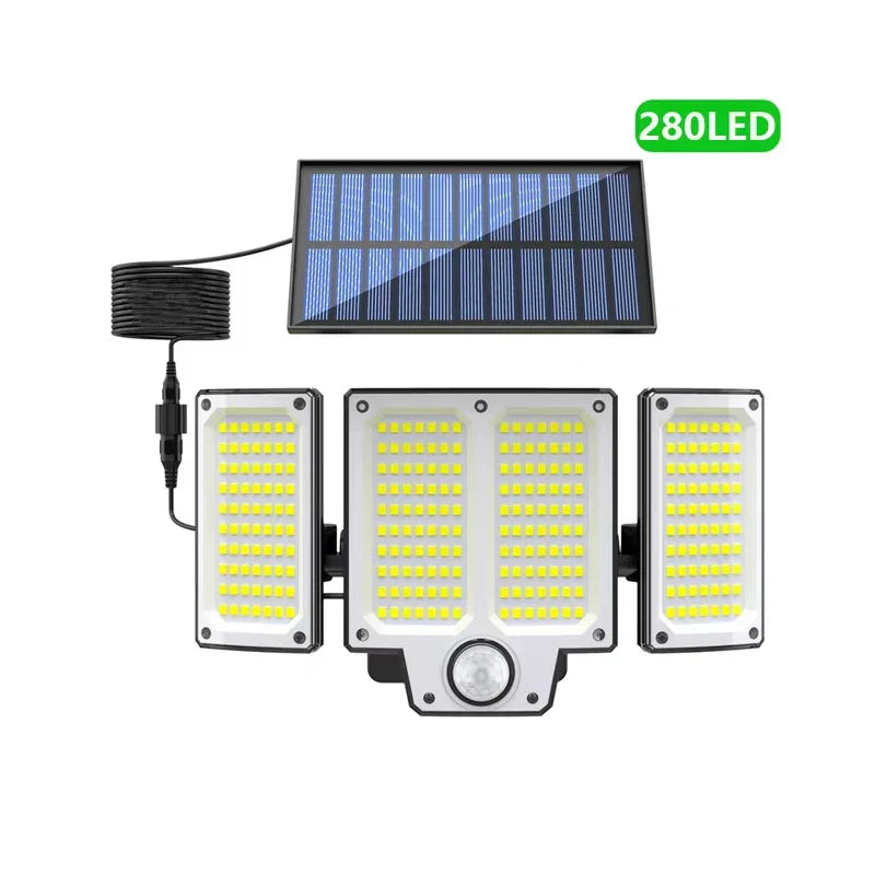 Solar Outdoor Wall Light with Motion Detector – 106/144/280 LEDs