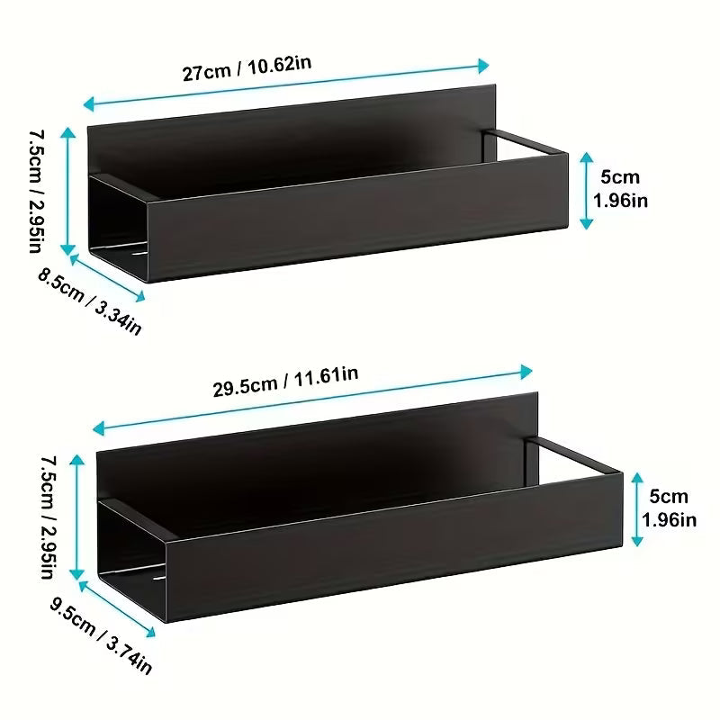 Magnetic Mount | Side Shelf No Drilling Needed | Compact Space Storage | MagniShelf