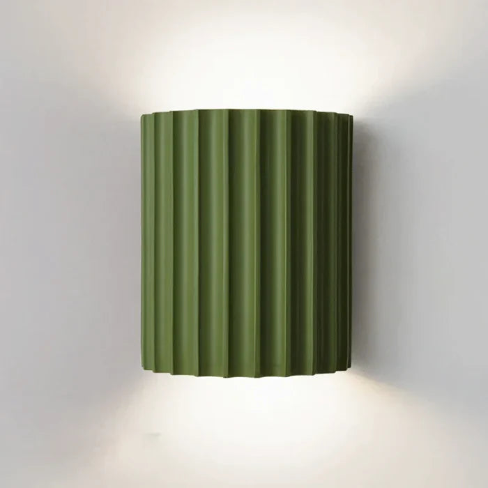 Resin Wall Light with Ribbed Shade – Contemporary Interior Design