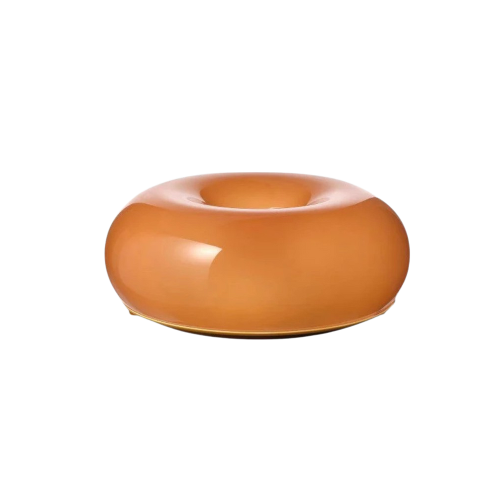 Round Donut-Shaped Table Lamp with Gentle LED Illumination