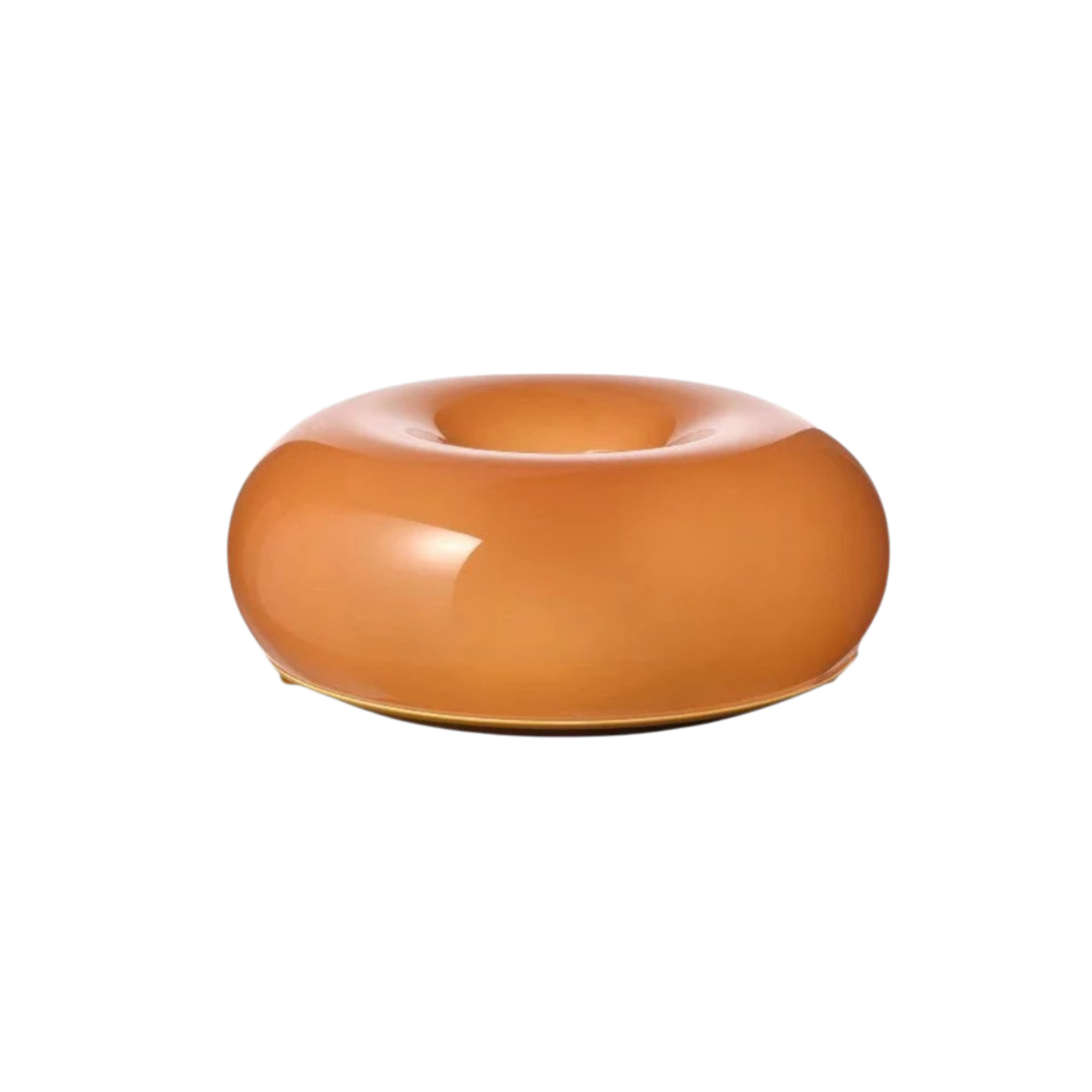 Round Donut-Shaped Table Lamp with Gentle LED Illumination