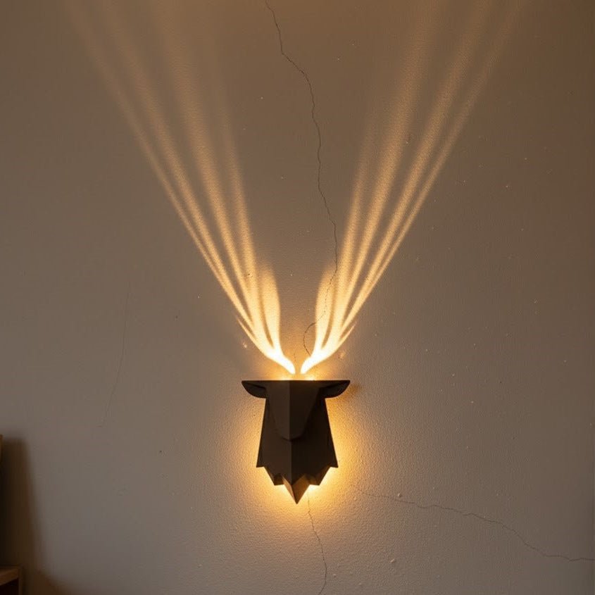 Deer-Shaped Wall Lamp with Dimming Feature and Remote Control