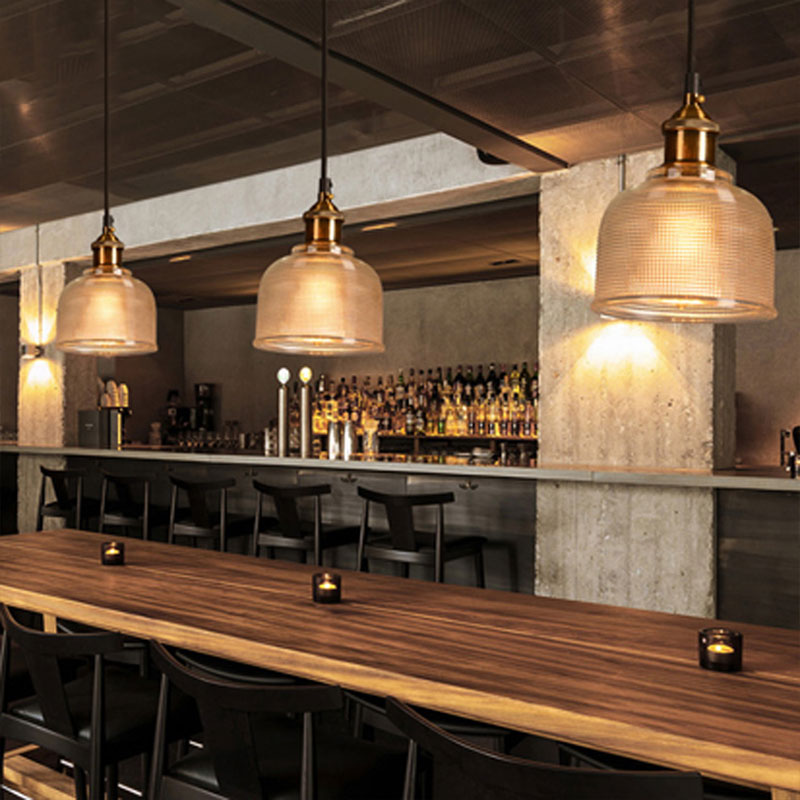 Vintage Glass Hanging Pendant Light