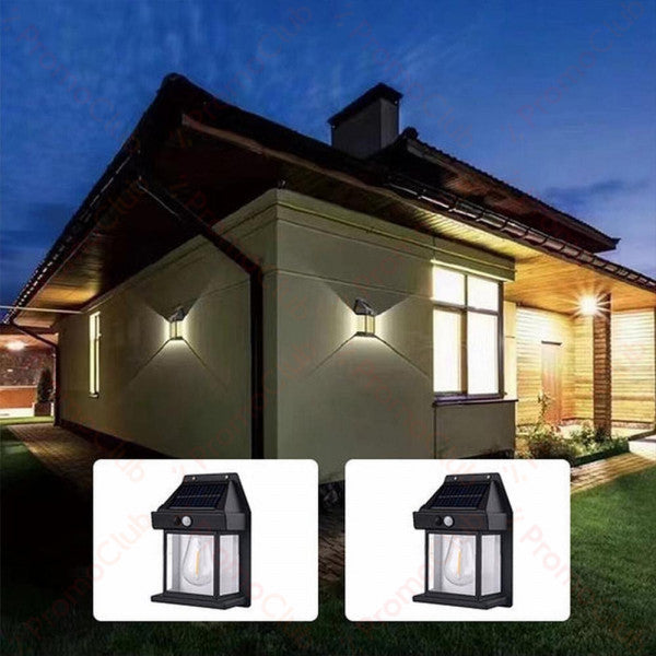 Solar Lantern Wall Light with Motion Detector – Pack of 2