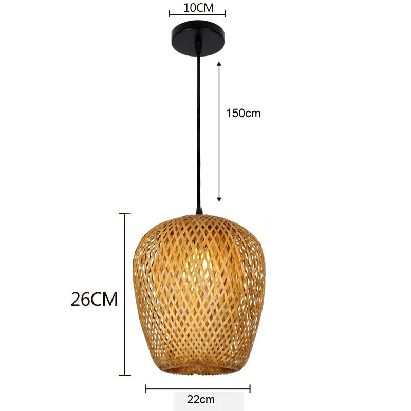 Handcrafted Bamboo Pendant Light – Cozy Glow Through Natural Weave