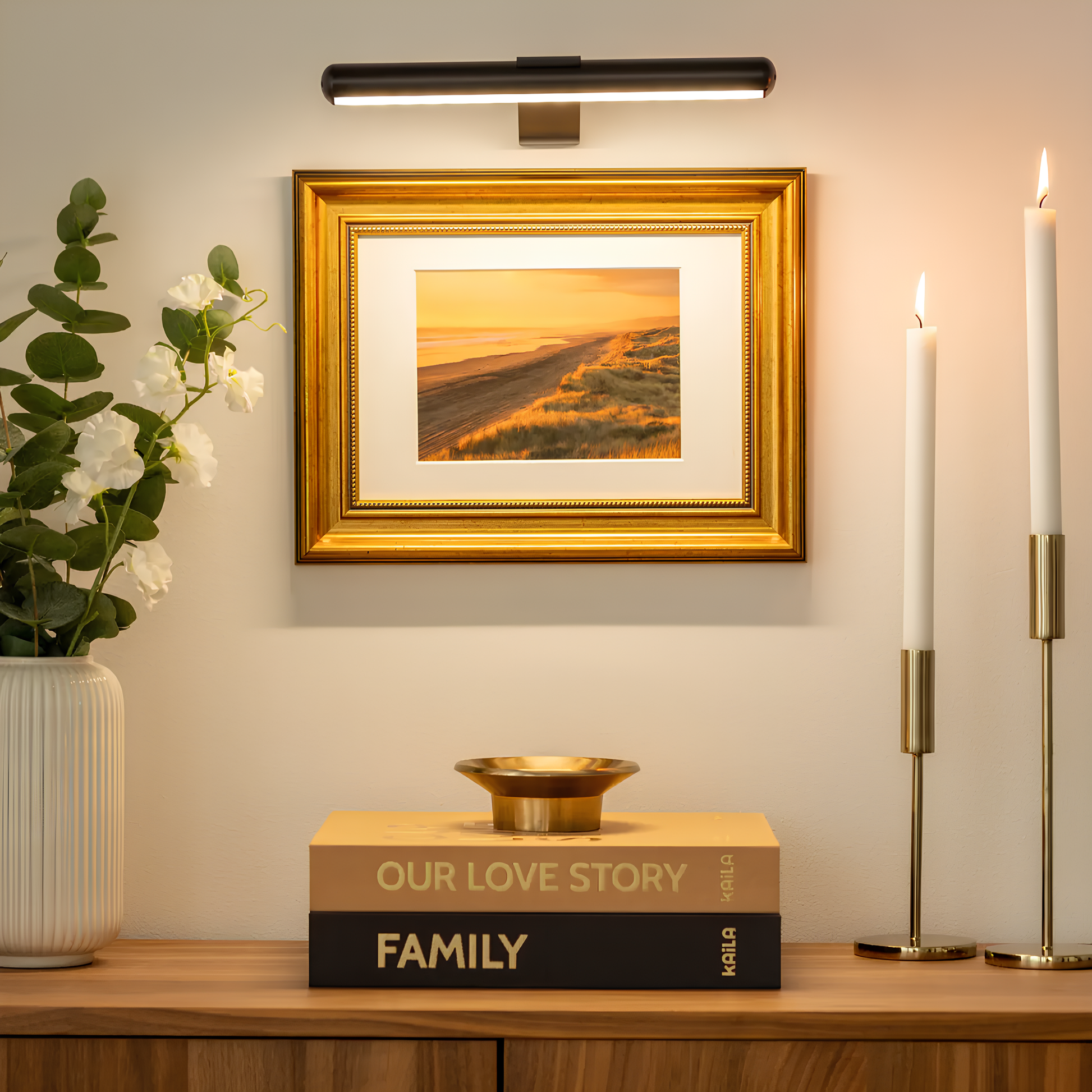 Wireless LED Art Light – Adjustable Wall Lamp for Display Pieces