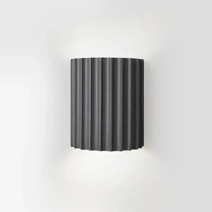 Resin Wall Light with Ribbed Shade – Contemporary Interior Design