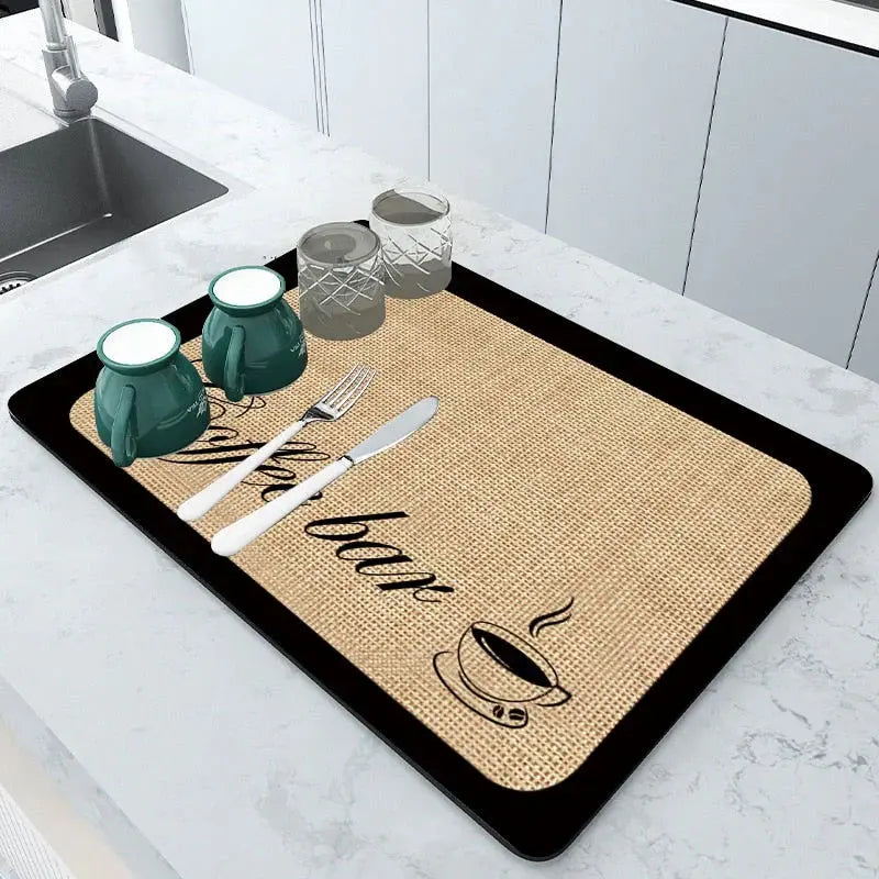 Absorbent Drip Pad | Rapidly Soaks Up Water | Shields Dishes | KüchenDry