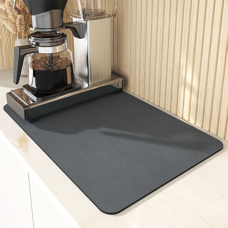 Drip Pad | Diatomite Kitchen Mat Fast-Drying | Maintains Dry Countertop | DishDryer