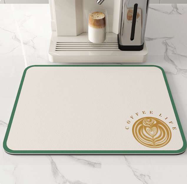 Drip Pad | Diatomite Kitchen Mat Fast-Drying | Maintains Dry Countertop | DishDryer