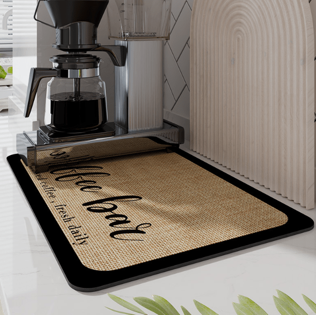 Drip Pad | Diatomite Kitchen Mat Fast-Drying | Maintains Dry Countertop | DishDryer