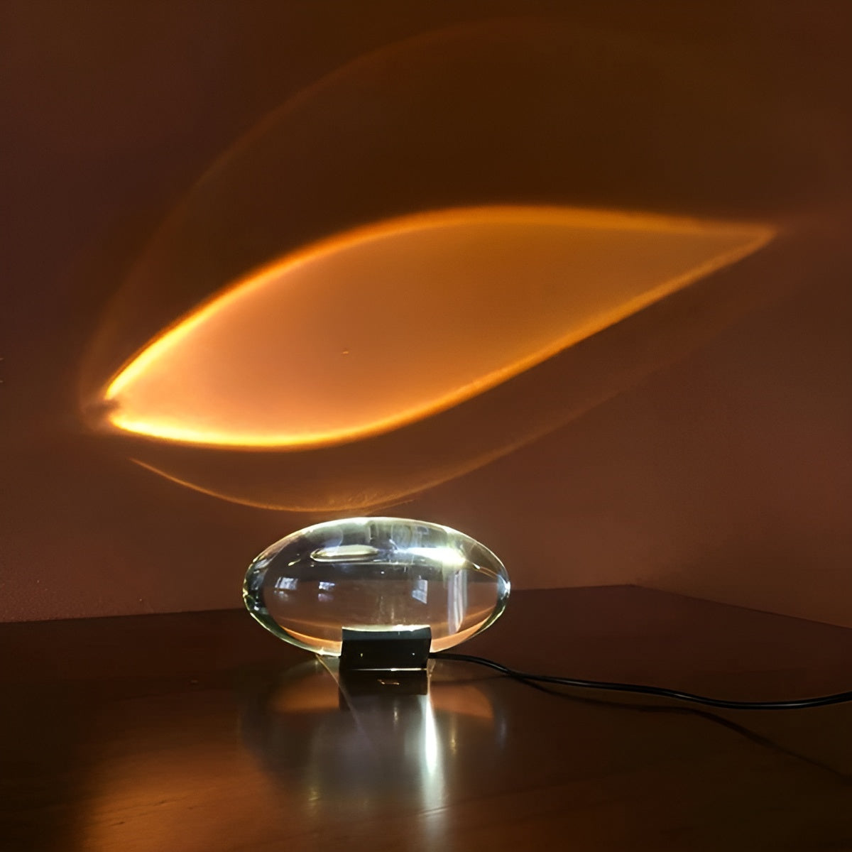 Oval Shaped Table Lamp with Cozy Ambient Lighting