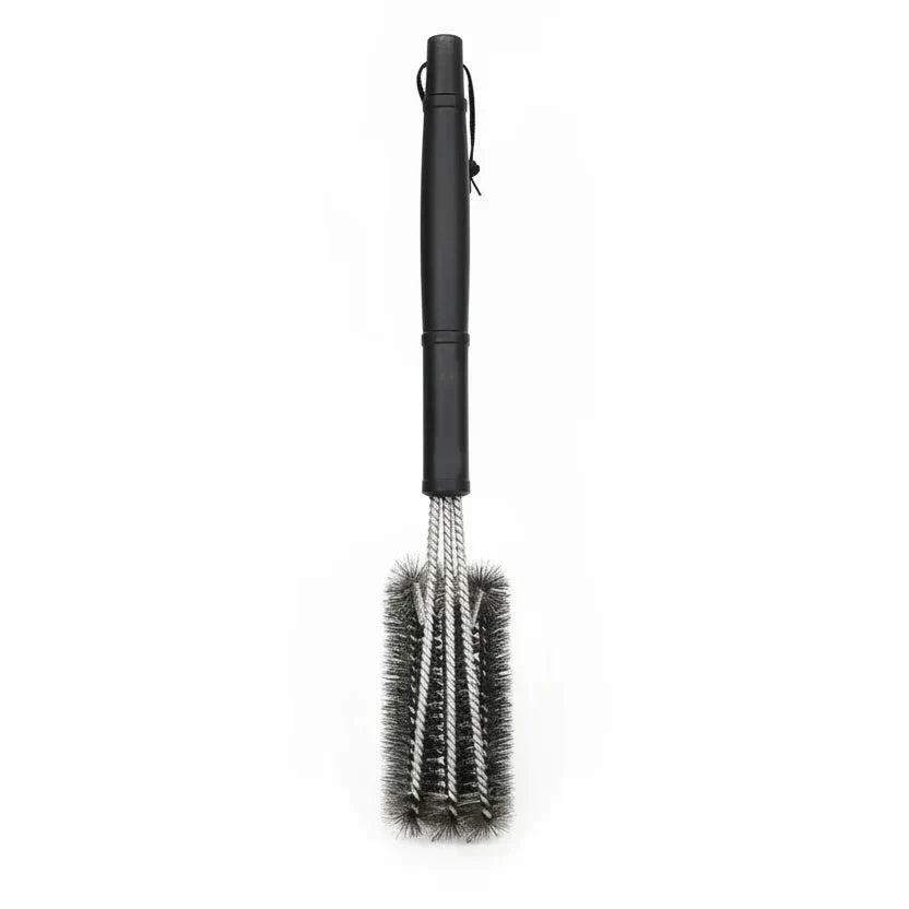 Stainless Steel BBQ Grill Grate Scrubber Brush | Eliminates Burnt Residue | Non-Slip Grip | FireScrub