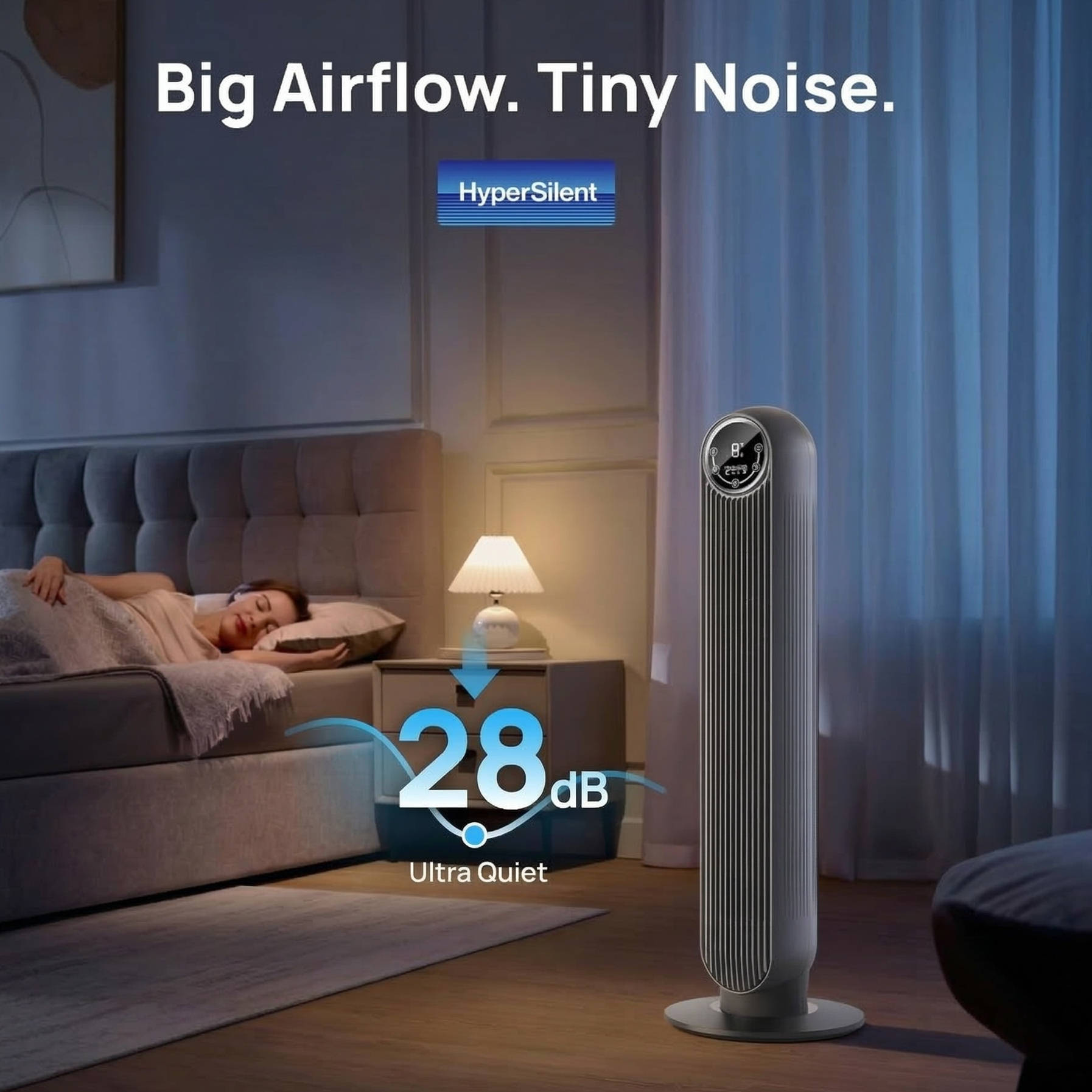 Tower Fan Bladeless 8 Speed 4 Mode